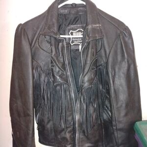Leather gallery jacket